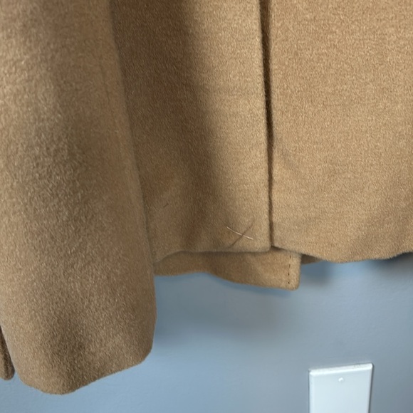 Dkny Wool Blend Double Breasted Single Button Belted Tan Midi Coat size S - Picture 13 of 16